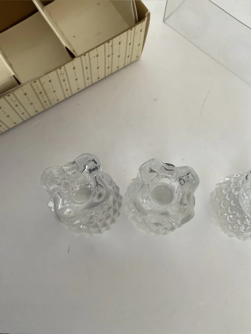 Williams Sonoma Tiny Tapers Pineapple Candle Holders Set of Four